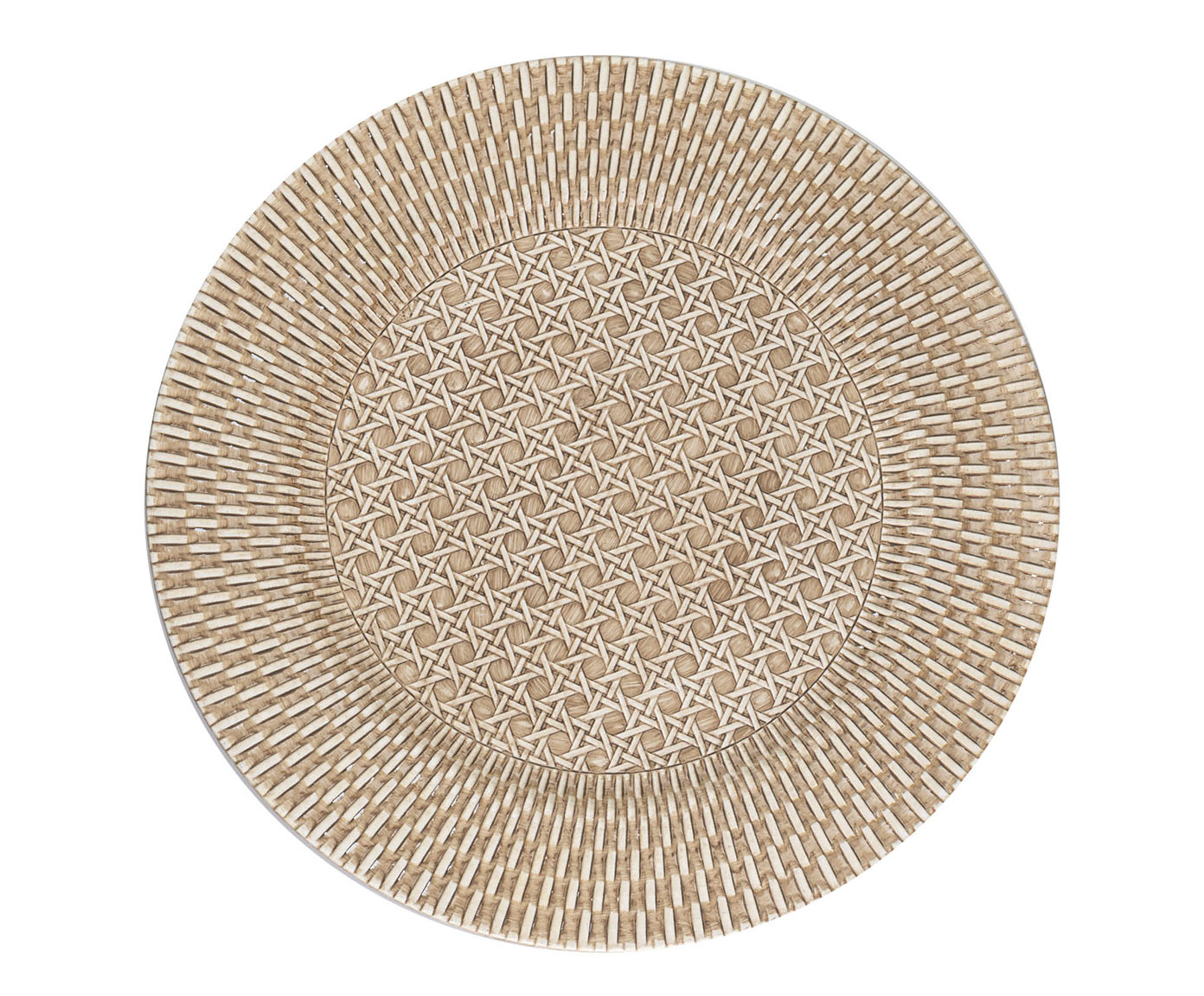 Sousplat com Textura de Rattan Bege - image 0