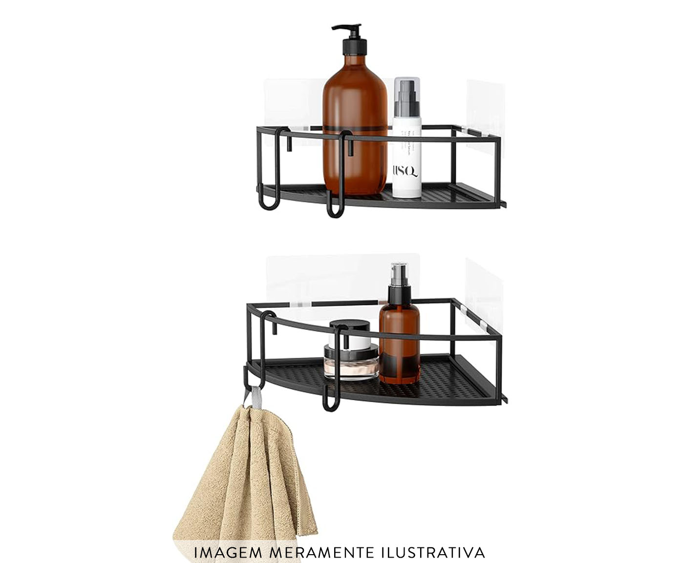 Cubiko Corner Bin Set Preto - image 1