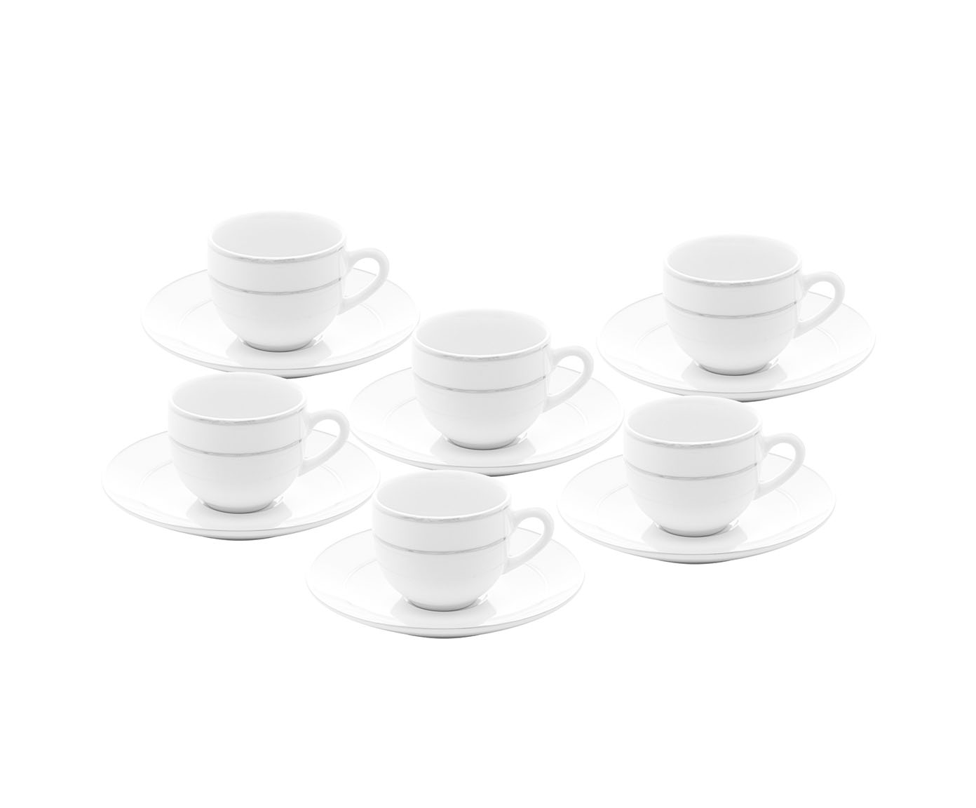 Jogo de X&iacute;caras para Caf&eacute; com Pires M&ocirc;naco Branco image number 4