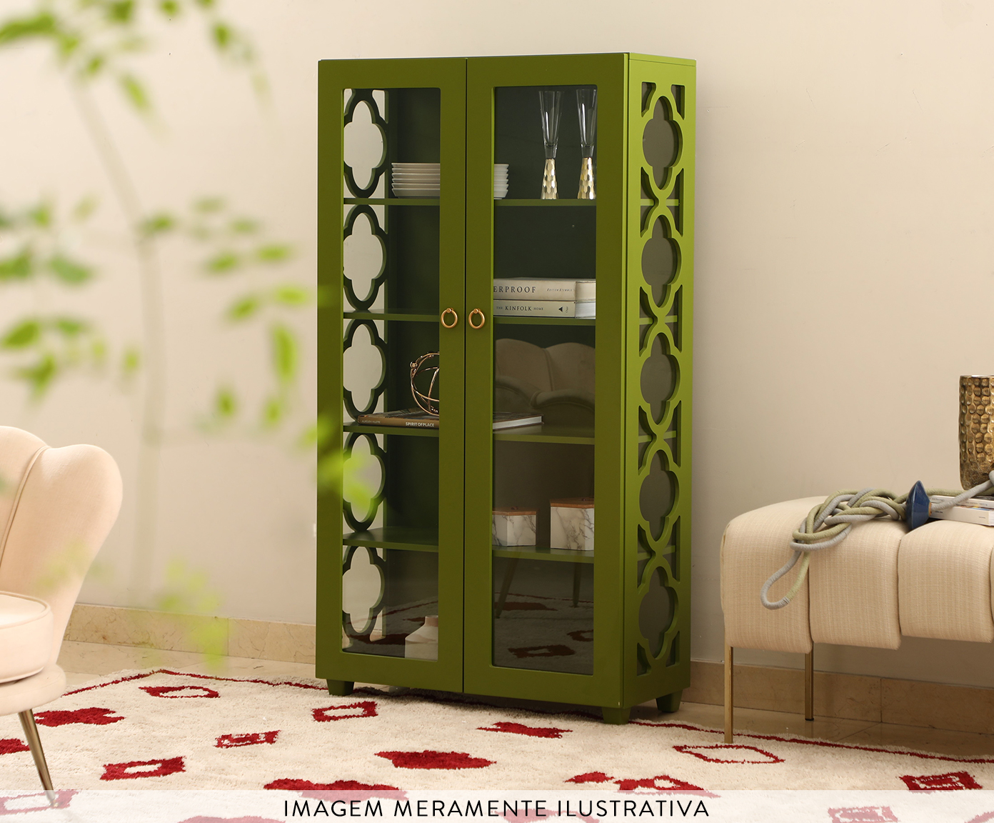 Mesa de Cabeceira Marrocos Olivedrab - Verde Musgo image number 9