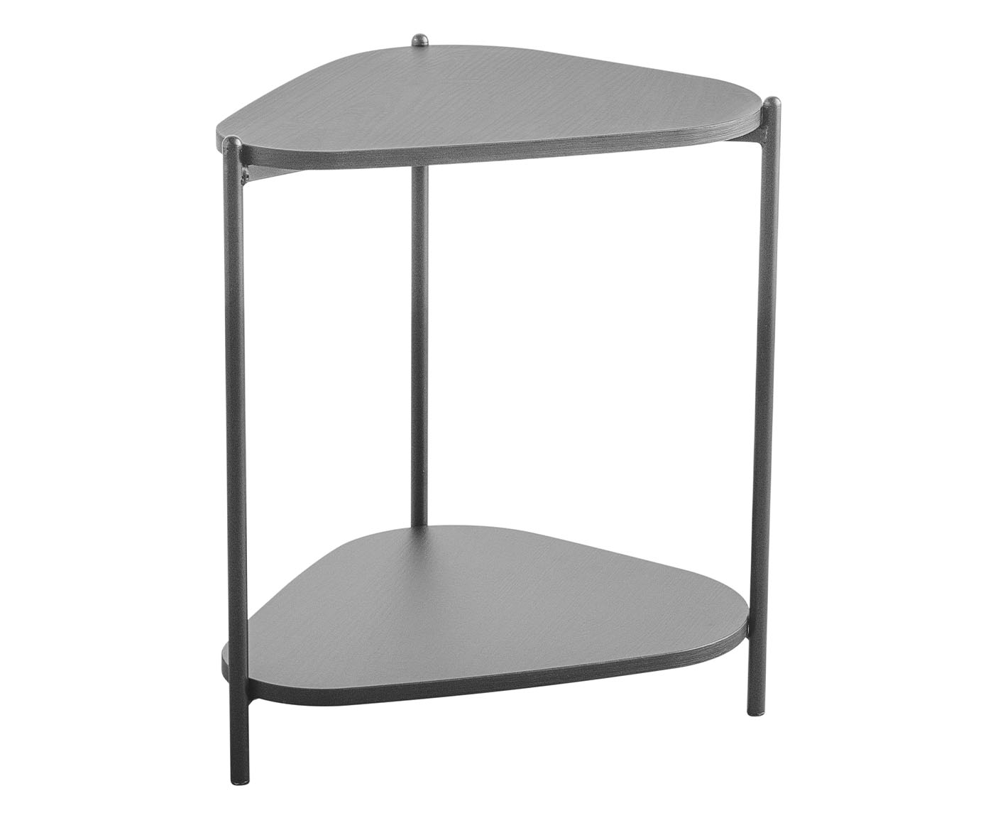 Mesa Lateral Com Prateleira Org&acirc;nica Nero e Preto - image 1