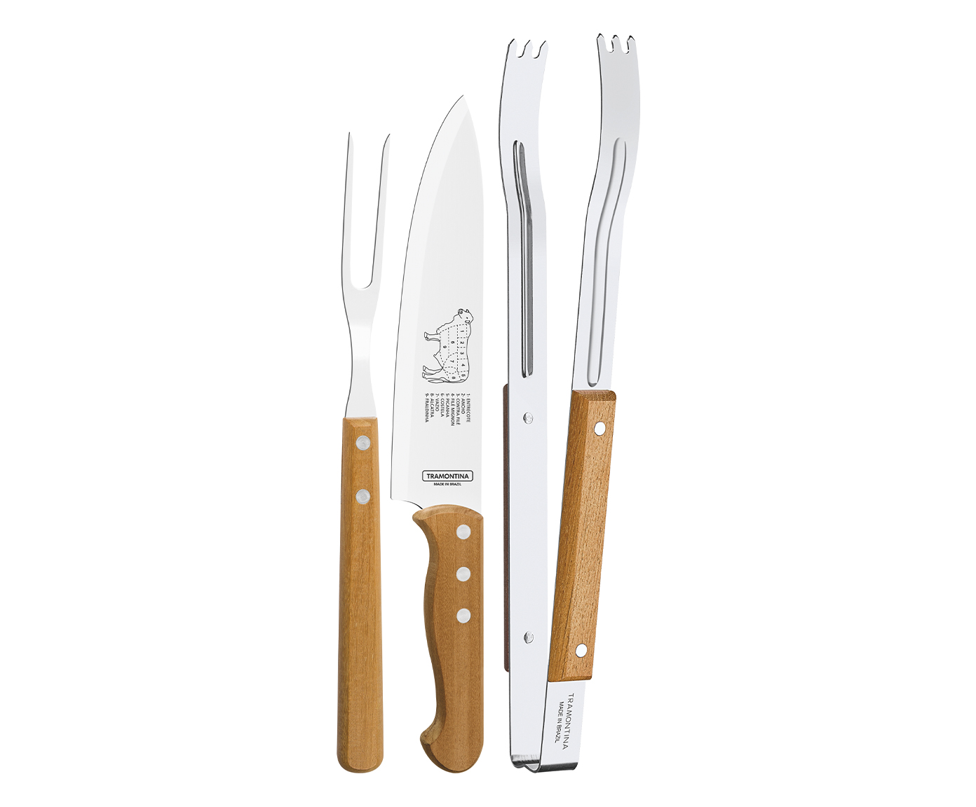 Jogo para Churrasco em Inox Caubi - image 0