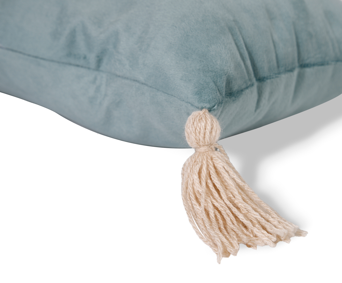 Capa de Almofada Bordada com Tassels Carinho Azul image number 5