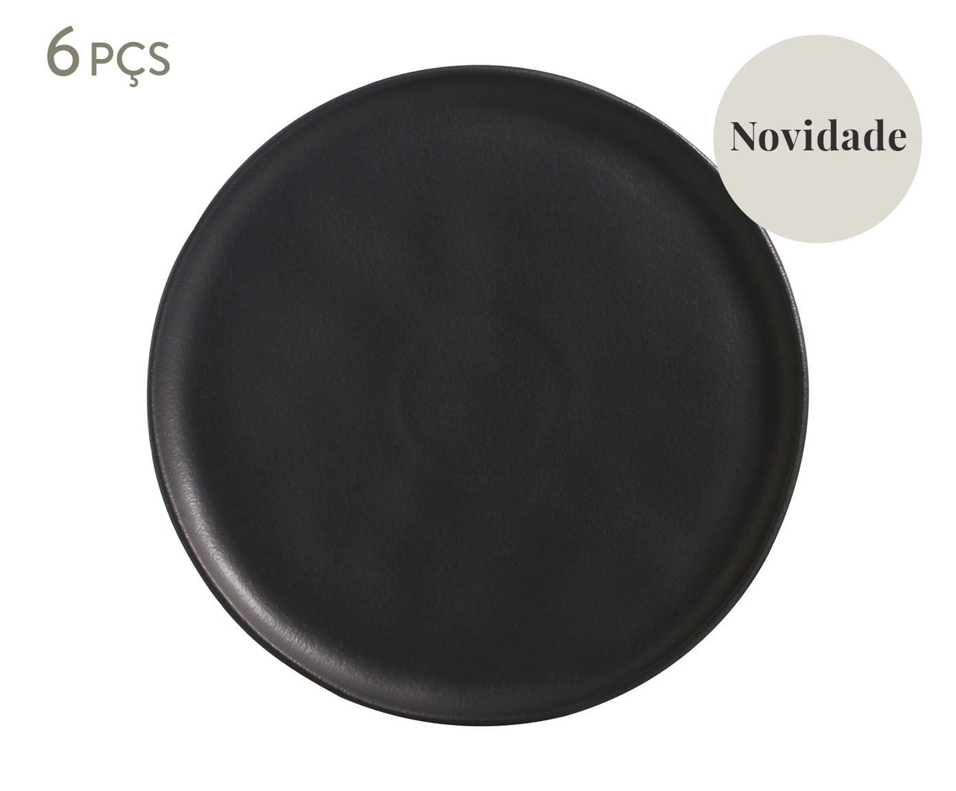 Jogo de Pratos Raso Bio Matte Preto - image 0