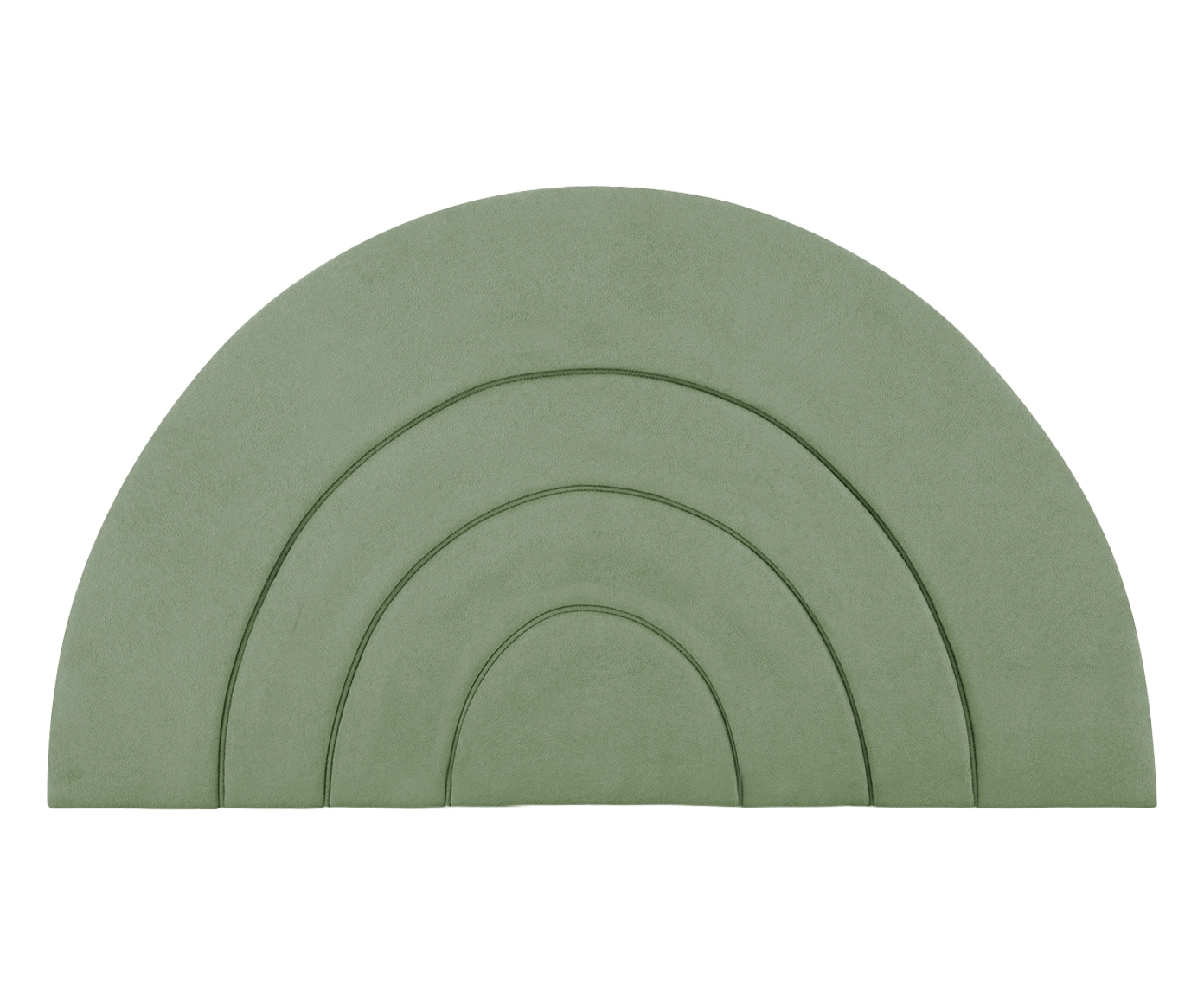 Cabeceira em Boucle Aveludado Arco Verde - image 0
