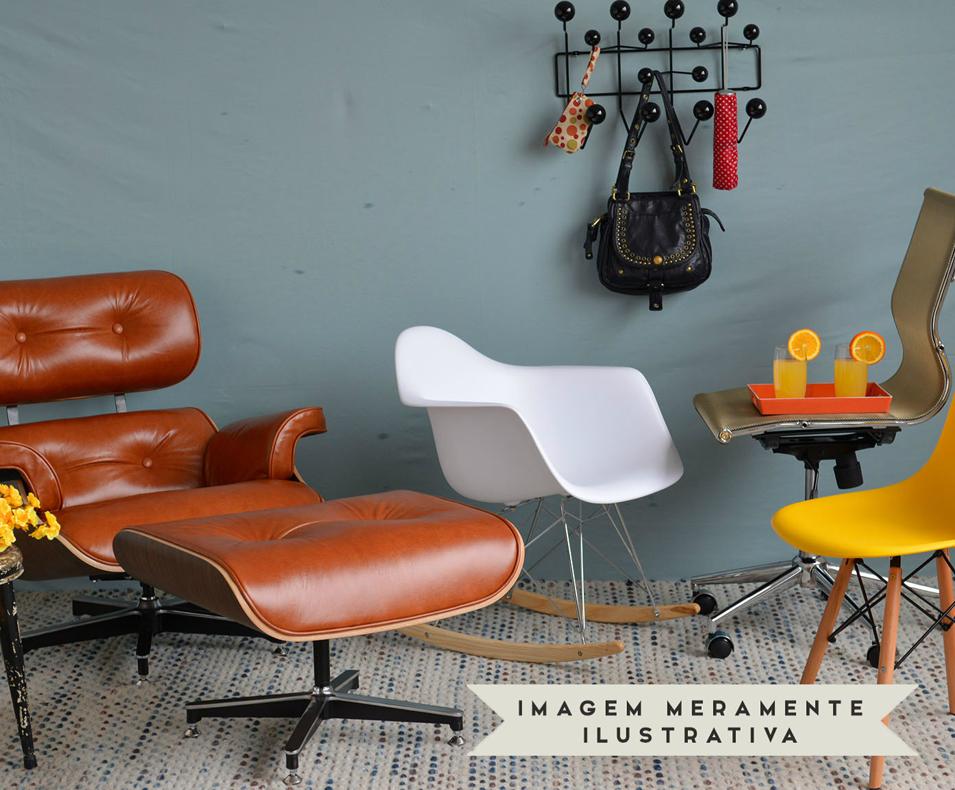 Cadeira Fixa Office Eames Esteirinha Branca image number 2