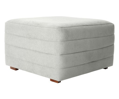 Puff Gom em Boucle aveludado - Cinza - image 0
