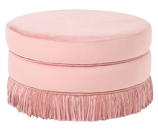 Puff Franja Disco - Rosa image number 0