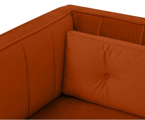 Sof&aacute; Day Bed Bergamo em Veludo - Acobreado image number 6