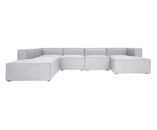 Sof&aacute; 5 M&oacute;dulos Chaise e Encosto Parcial Direito Mensa Fendi image number 2