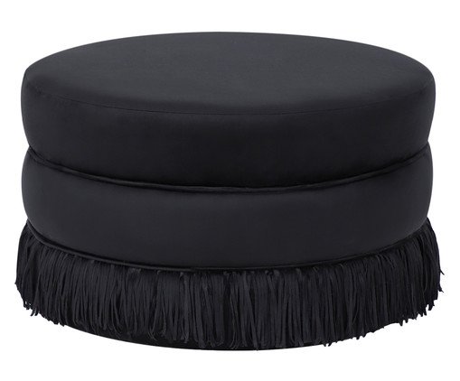 Puff Franja Disco - Preto image number 0