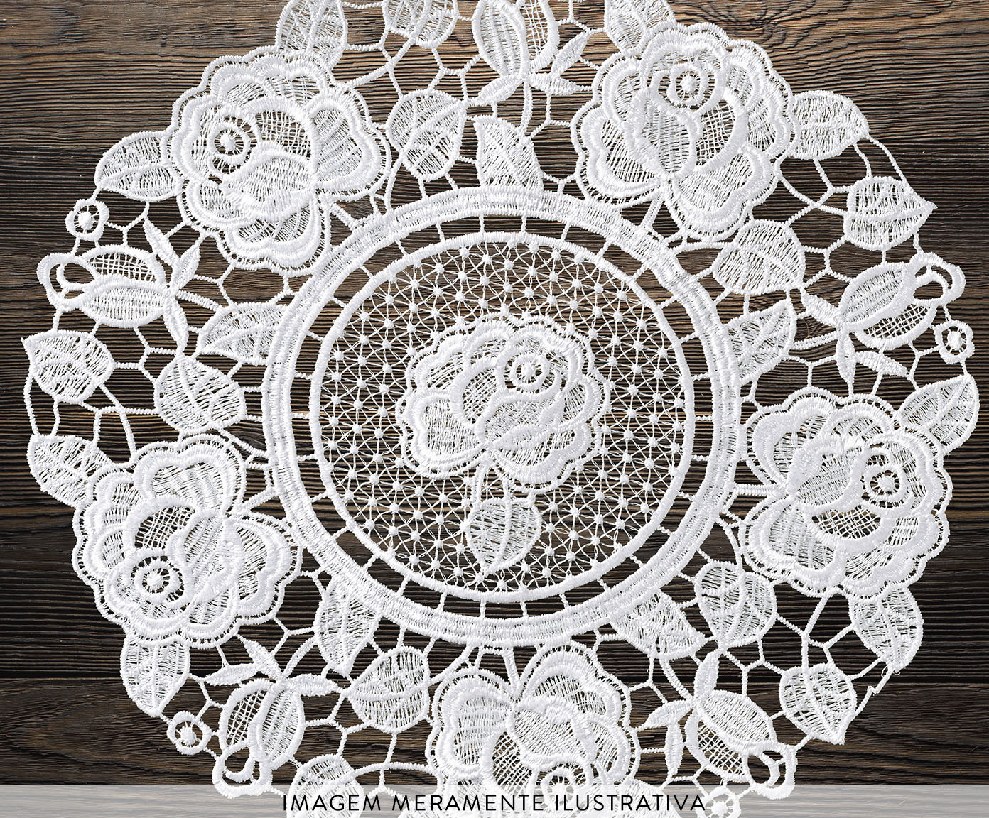 Toalha de Bandeja Floral Branco - image 1