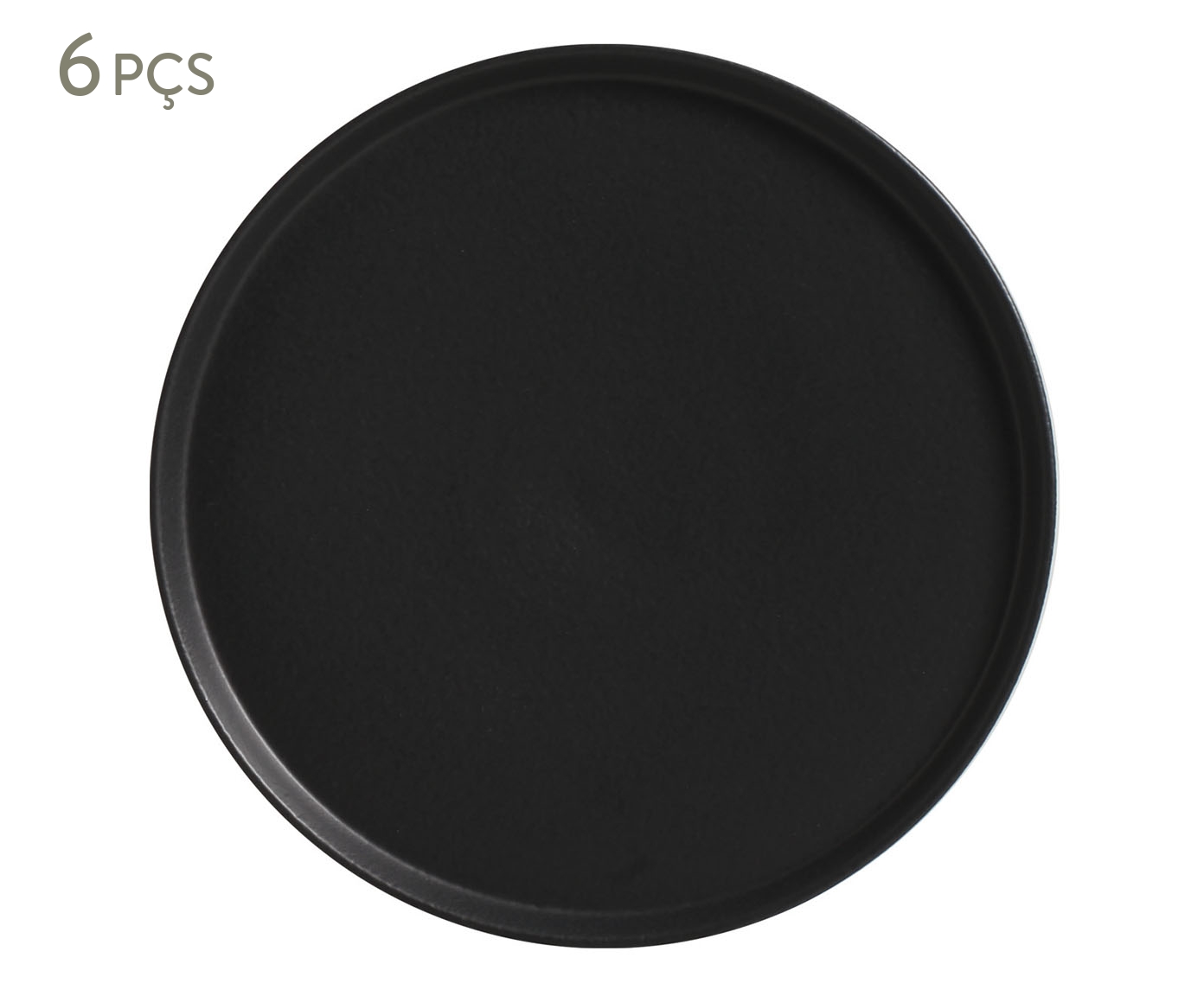 Jogo de Pratos de Sobremesa Neo Preto Matte - image 0