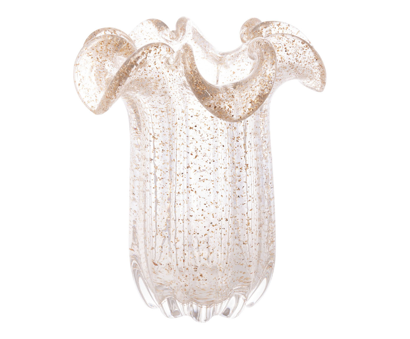 Vaso Italy Transparente e Dourado - image 1