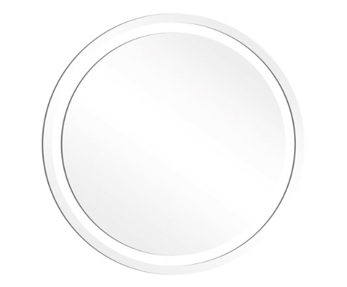 Espelho Lapidado Jateado LED Branco - 60cm - image 0