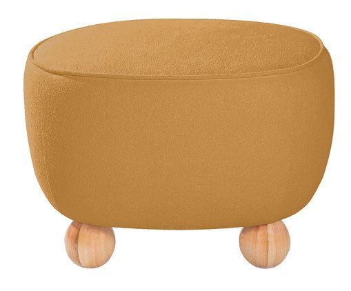 Puff Ball Feet em Boucle Aveludado Amarelo Ocre image number 2