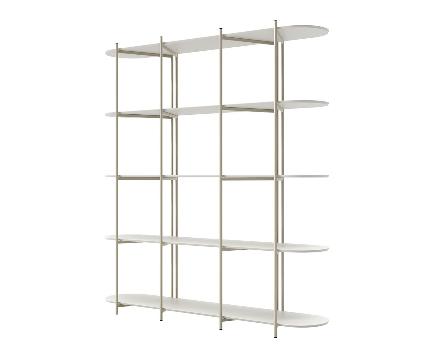 Estante Enya Off-White Fosco e Champanhe - image 1
