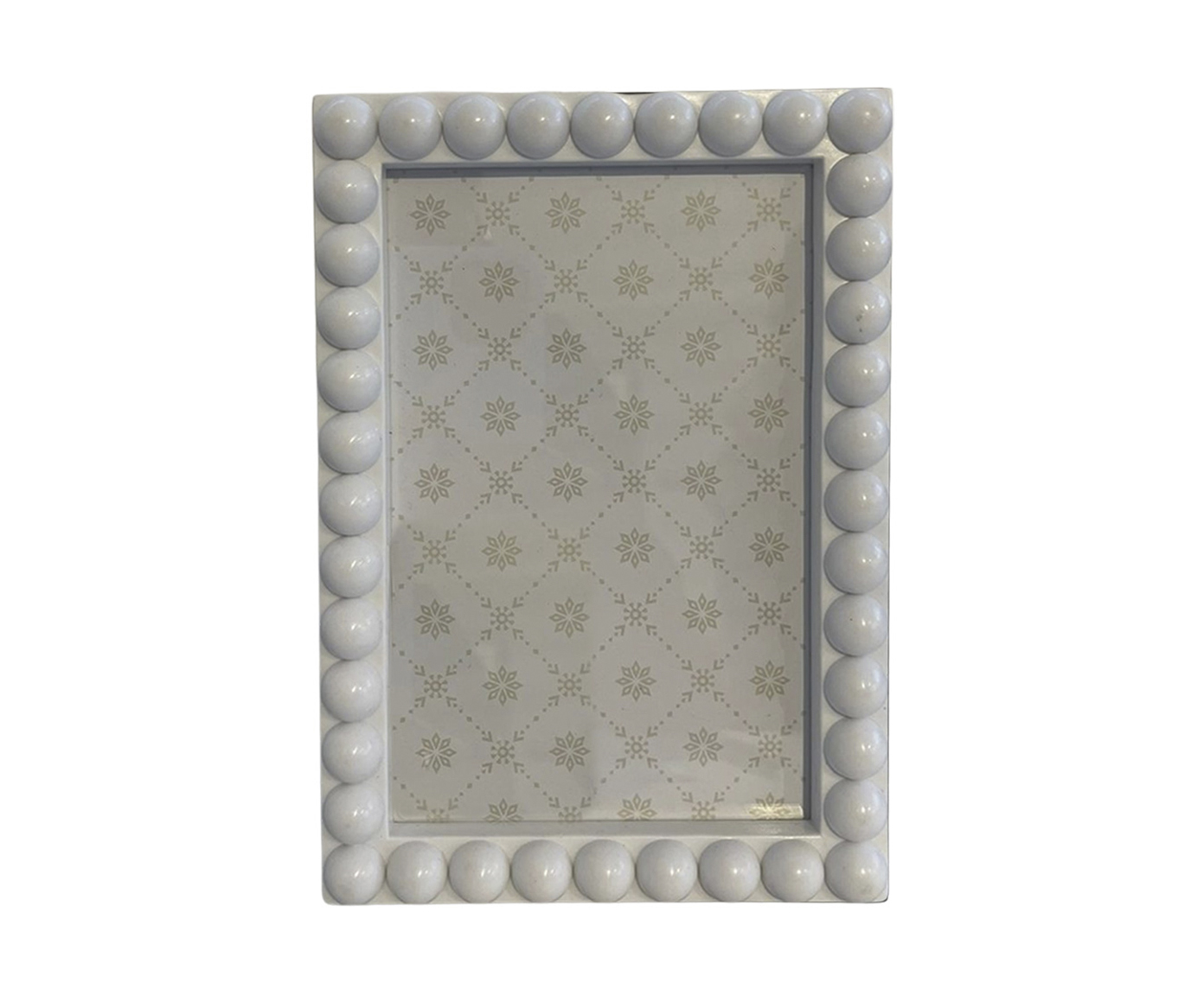 Porta-Reatrato Beaded Branco - image 0