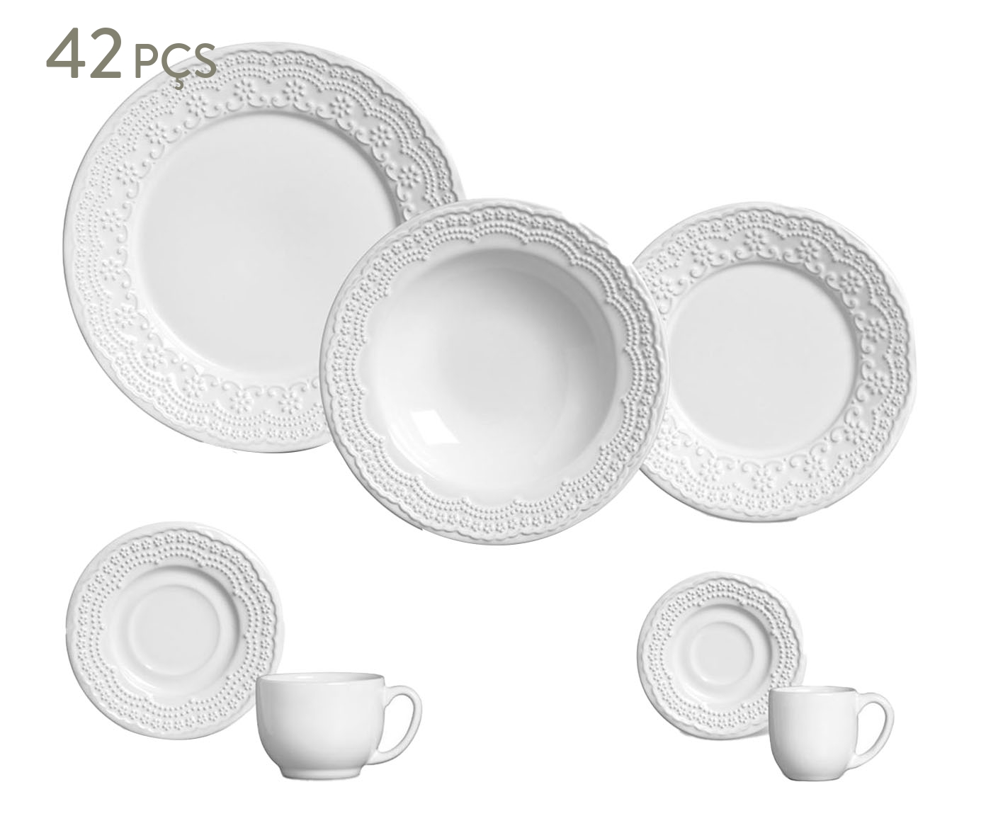 Aparelho de Jantar Madeleine Branco - image 0