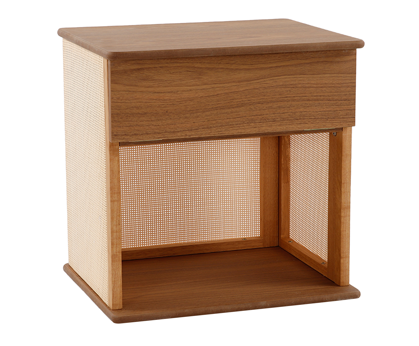Mesa de Cabeceira Quadrada Vimea com Palhinha Quadriculada - image 0