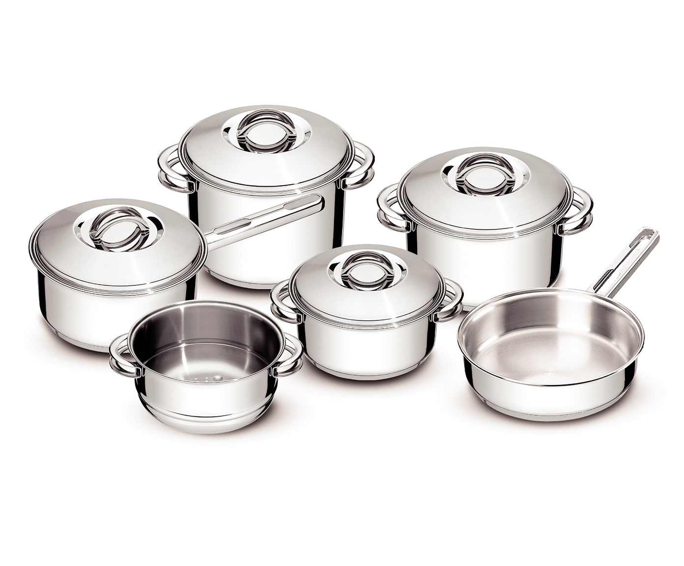 Jogo de Panelas em A&ccedil;o Inox Acqua Prata - image 1
