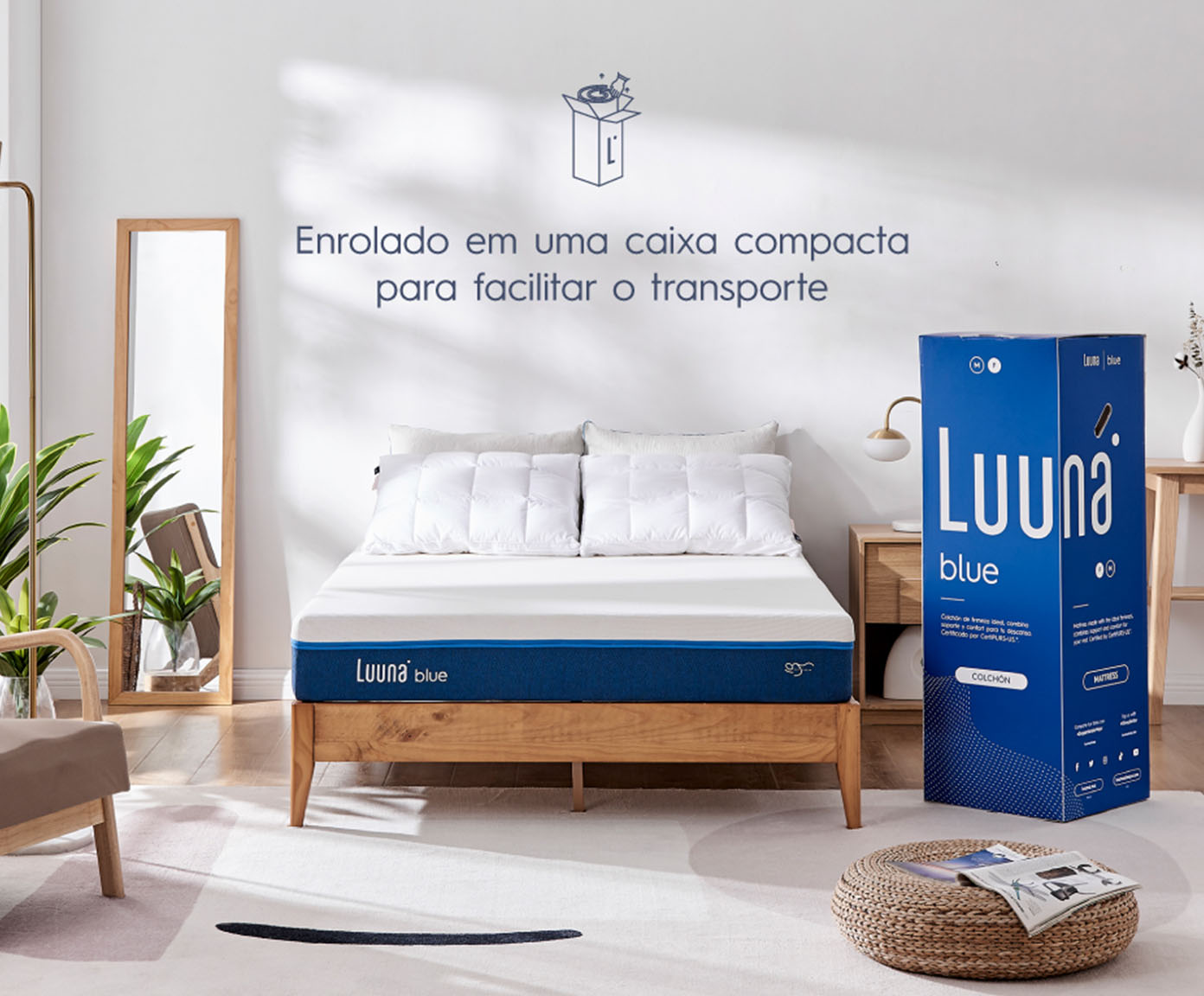 Colch&atilde;o Luuna Blue - Branco image number 2