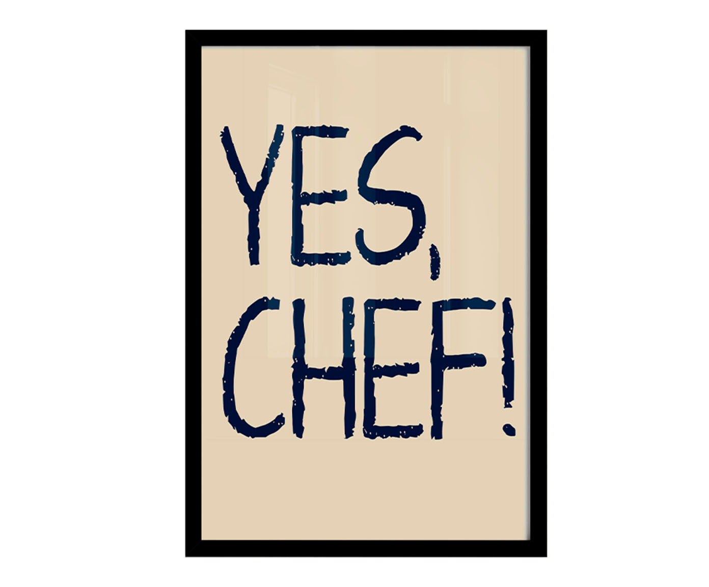 Quadro Yes Chef com Moldura Preta - image 0