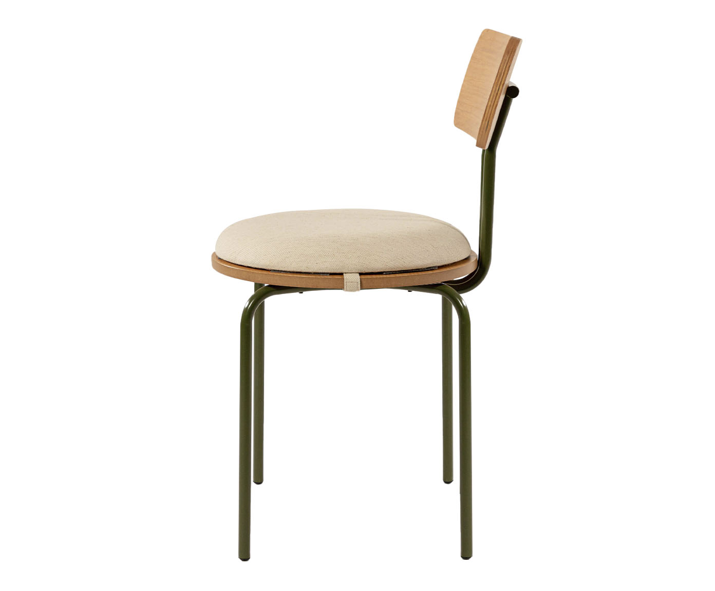 Cadeira Jade Verde Musgo e Off White image number 3