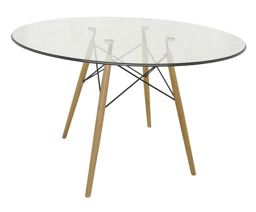Mesa de Jantar Redonda Eames - Vidro image number 0