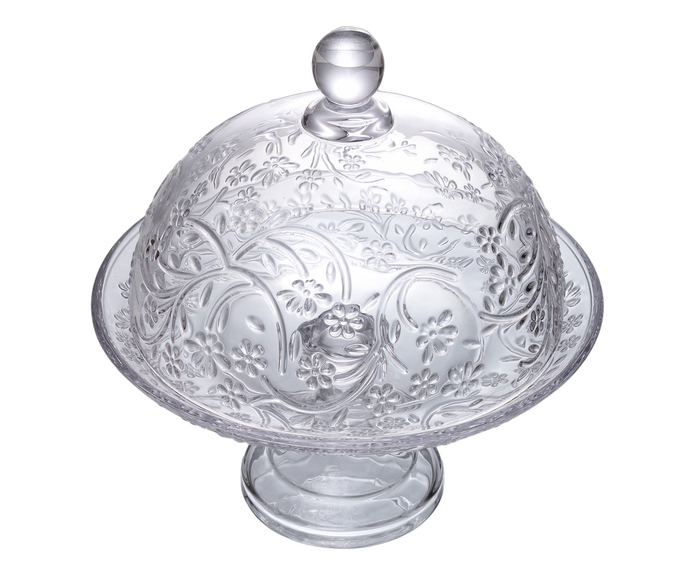 Prato para doces em Cristal com Tampa Daisy - image 1