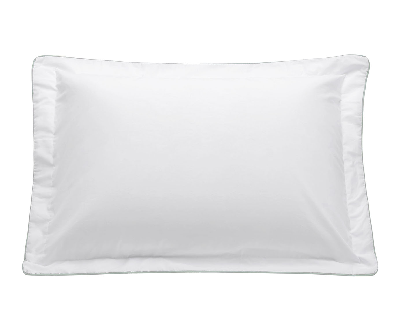 Fronha Basics em Vivo Branco e Verde Menta 200 Fios - image 0