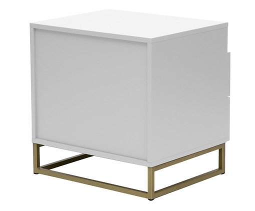 Mesa de Cabeceira Ondulada Branco image number 2