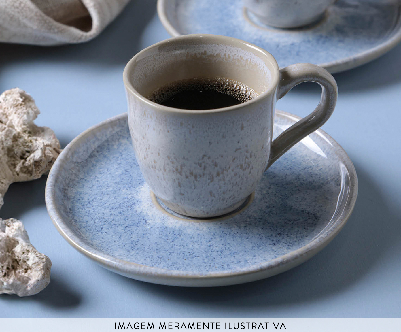 Jogo de X&iacute;caras para Caf&eacute; Bio Wave Azul - image 1