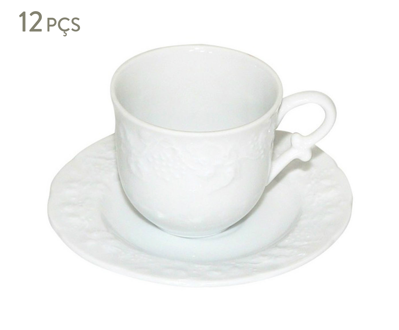 Jogo de X&iacute;caras para Caf&eacute; com Pires em Porcelana Vendange - image 0