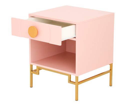 Mesa de Cabeceira Cerchio D'Oro com Nicho - Ros&eacute; image number 3