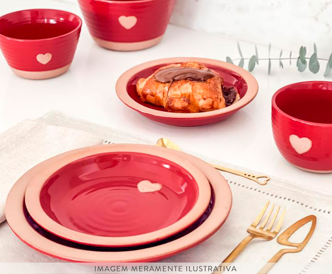 Bowl em Porcelana Lala Vermelho - 680ml image number 5