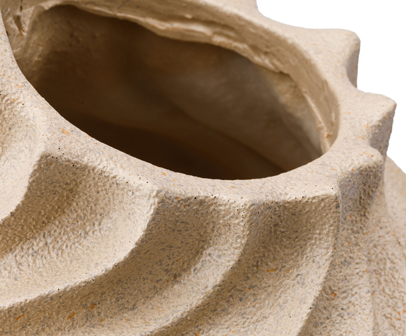 Vaso Cer&ecirc;mico Chamas Bege image number 2