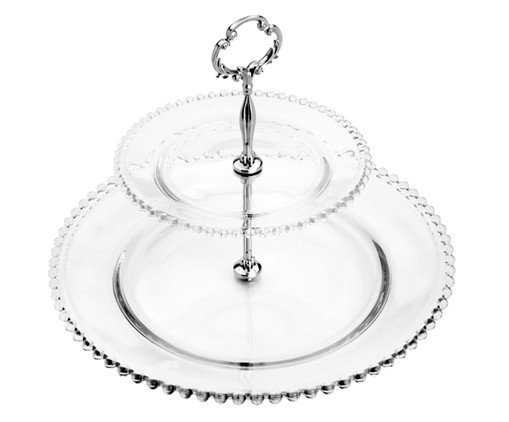 Prato Para Doces em Cristal Pearl - Transparente - image 1