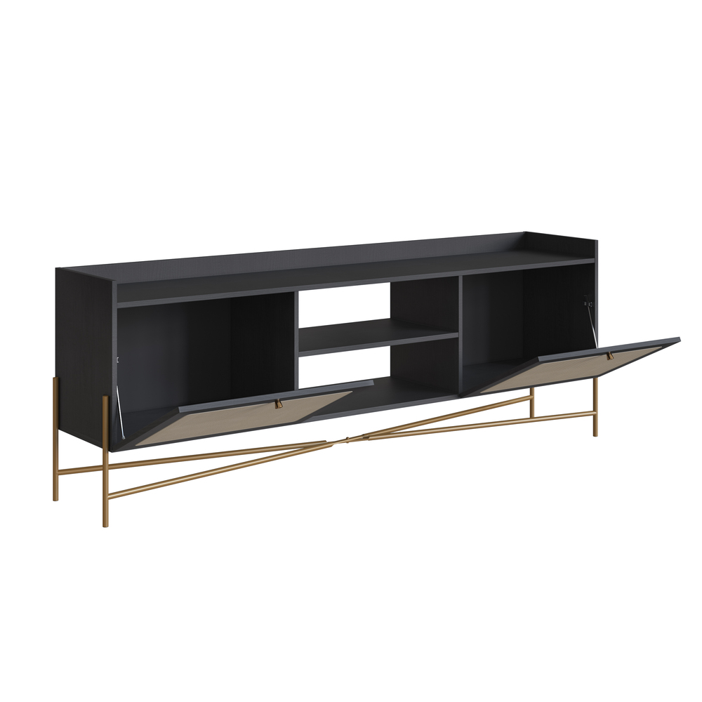 Rack Tela Oslo Nero e Dourado - image 1