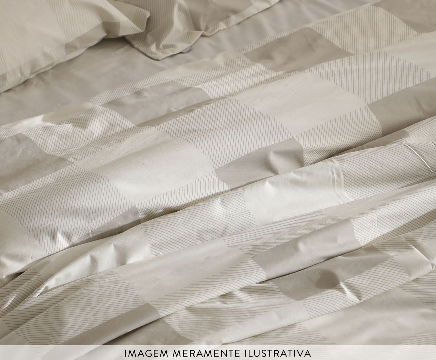 Duvet Maxi Vichy Cinza image number 2