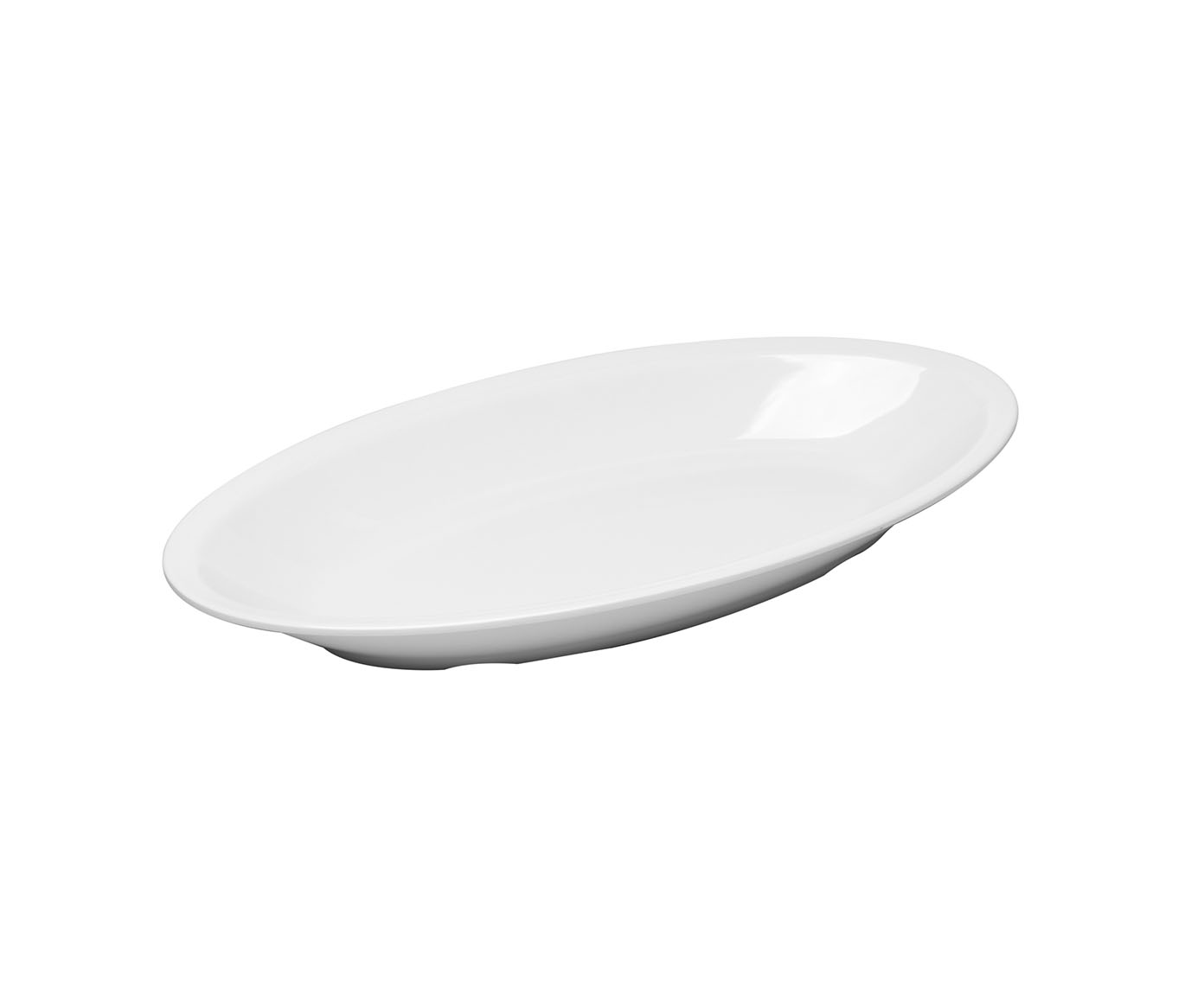 Travessa Oval de Melamina Basic Branca Wolff - image 1