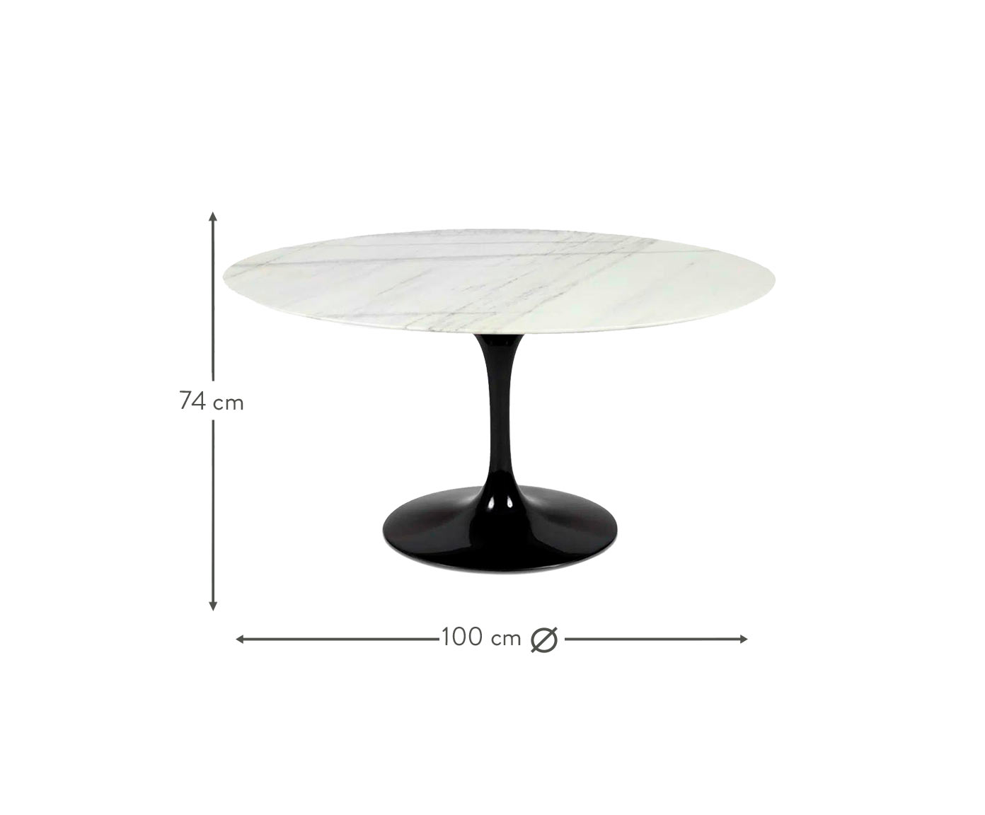 Mesa Saarinen Oval Espirito Santo Base Preta image number 5