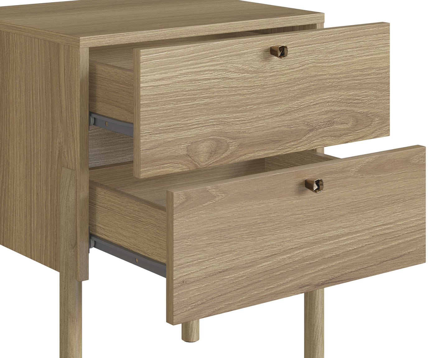 Mesa de Cabeceira 2 Gavetas Oslo Hanover image number 2