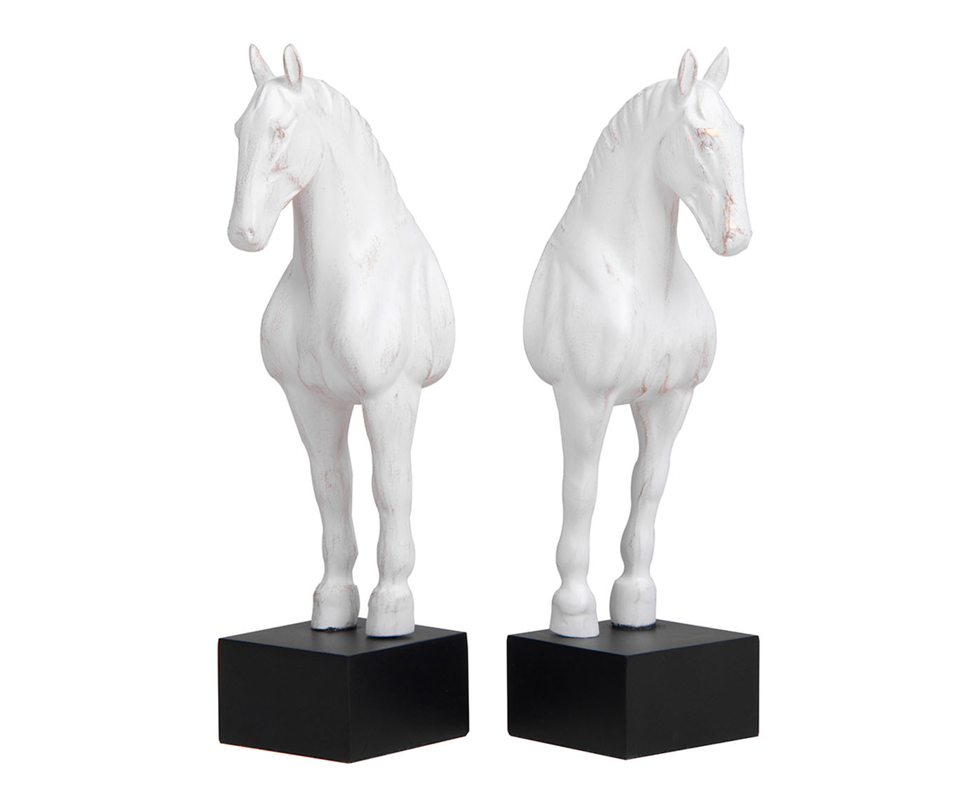 Porta-Livros Cavalo Branco e Dourado - image 0