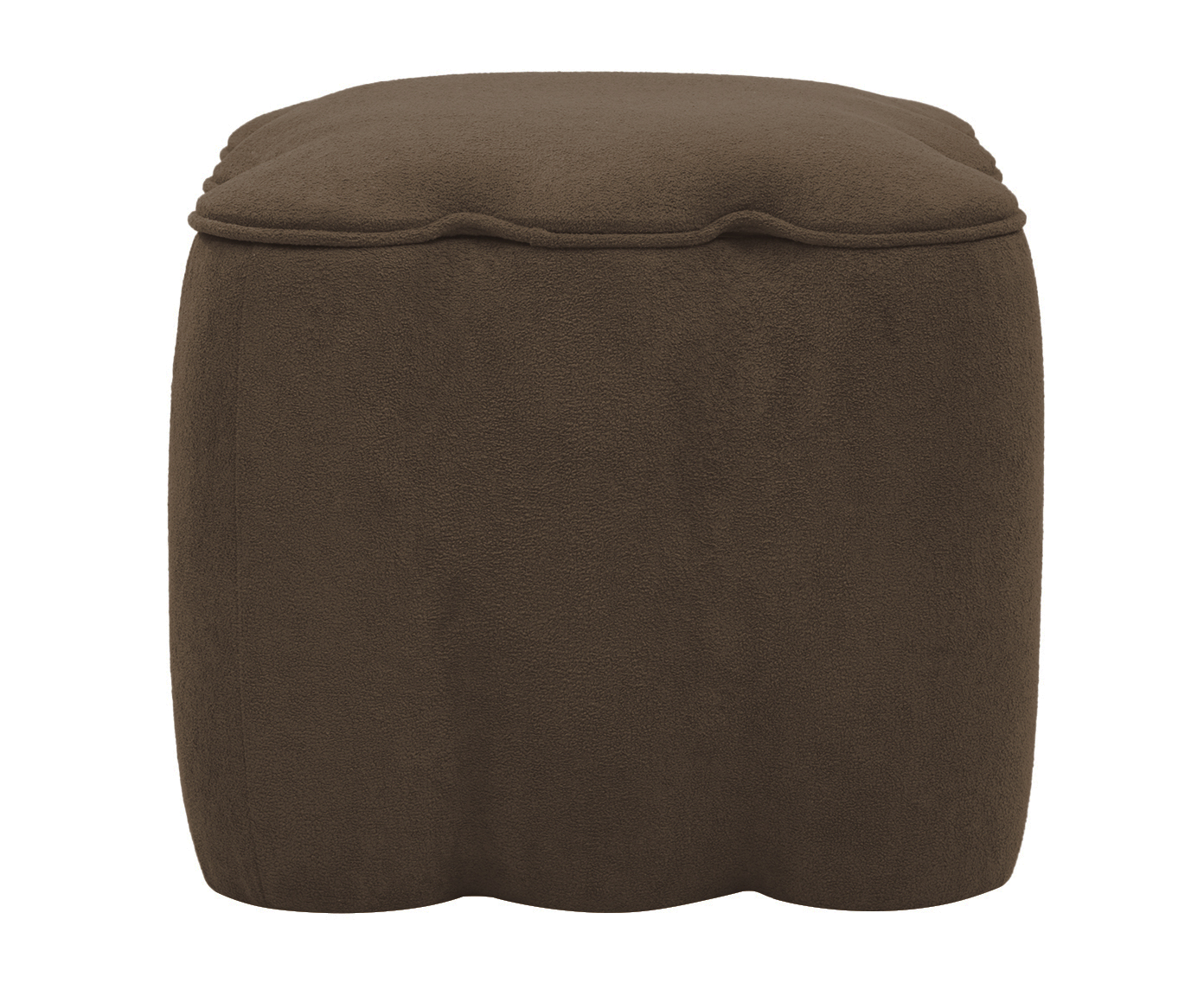 Puff Quadrado Boucle Pitanga Canela image number 3