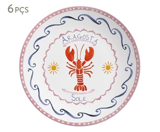 Jogo de Pratos Raso Di Mare Azul - image 0