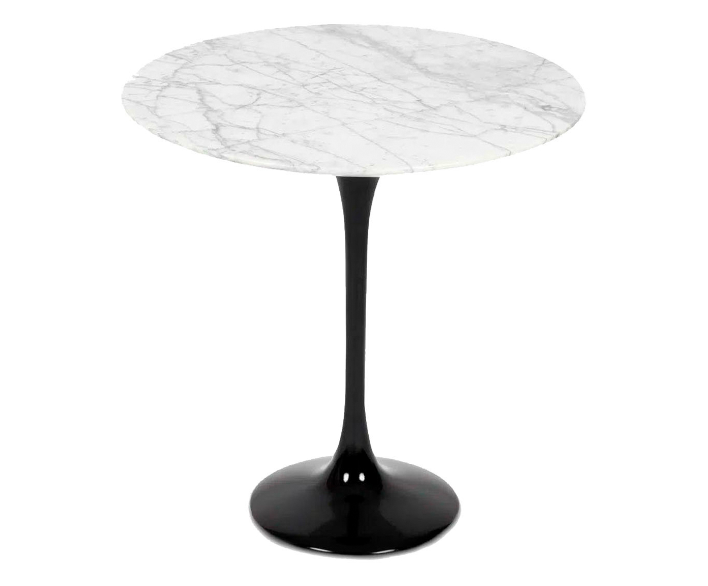 Mesa Saarinen Lateral Oval Carrara Base Preta - image 0