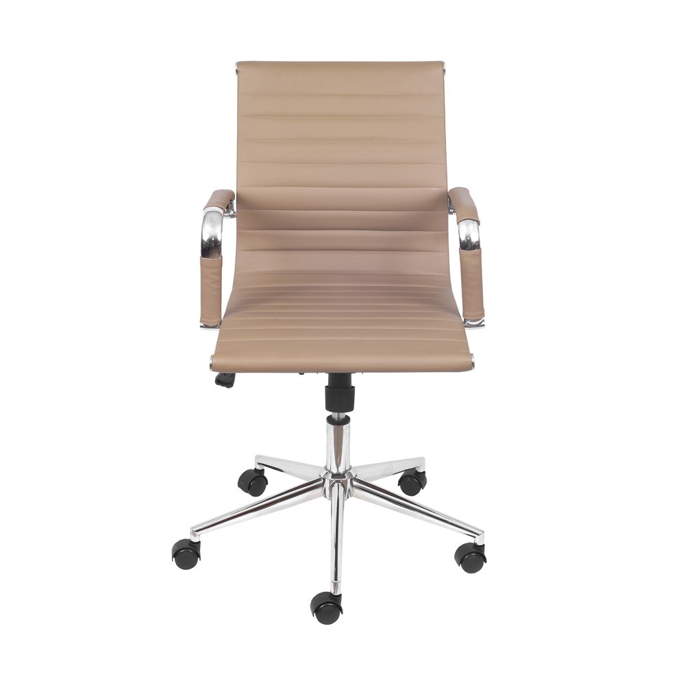Cadeira Girat&oacute;ria com Rod&iacute;zios Office Eames Esteirinha Caramelo - image 1