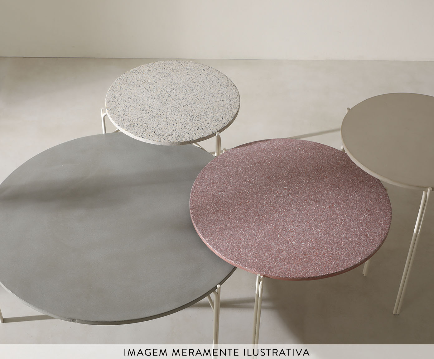 Mesa de Centro Fit Concreto Areia image number 2