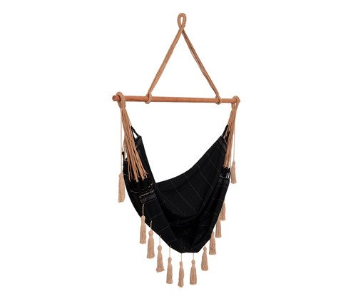 Cadeira de Balan&ccedil;o com Tassel Duna - Preta - image 1